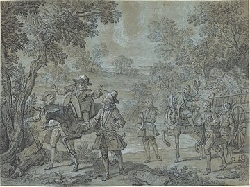 Ragotin déclame des vers, des paysans croient qu'il prêche, 1737, Londres, National Gallery of Art