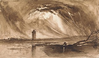 Landscape with Tower and Approaching Storm