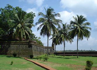Kannur fort, inside view.