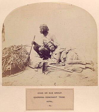 Nepal'in Khas halkı, Hindistan Halkı'nda (1868-1875) tasvir edildiği gibi