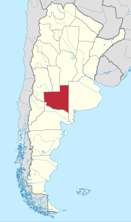 Pozicija provincije na karti Argentine