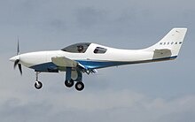 Lancair Legacy Lancair Legacy N550AW landing.jpg