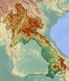 Phou Bia trên bản đồ Lào