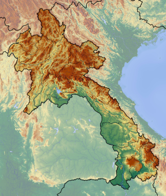 Laos location map Topographic.png