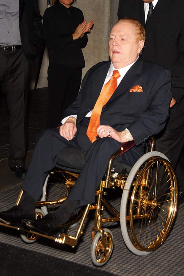 Larry Flynt in his gold-plated wheelchair in 2009
