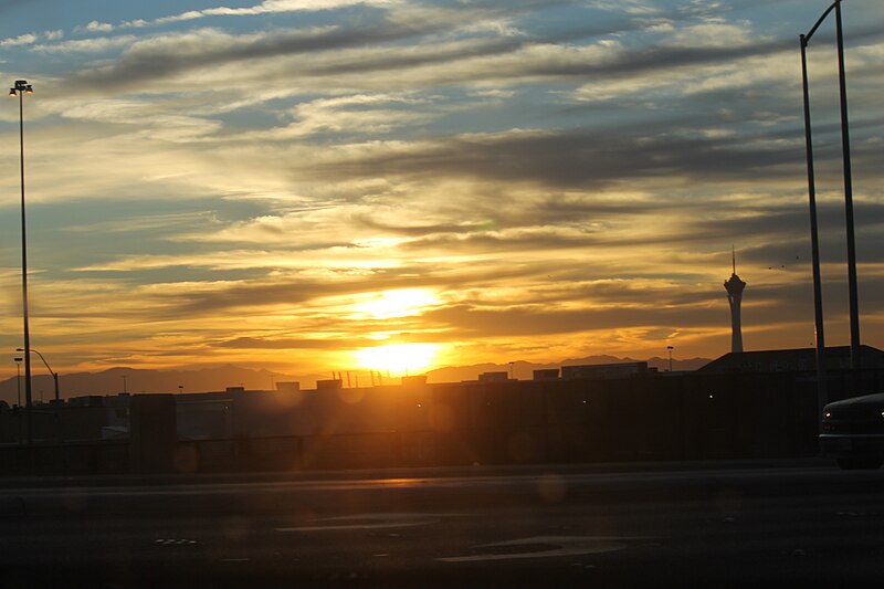 File:Las Vegas Sunrise Seen from U.S. 95.jpg