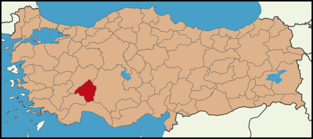 Localização da província de Isparta na Turquia