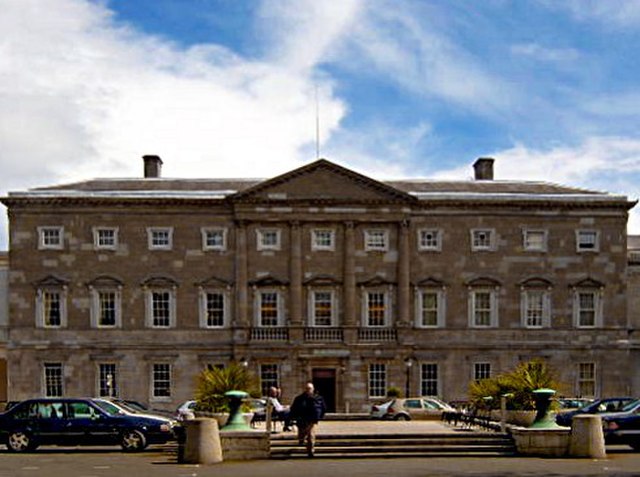 Leinster House in Dublin, seat of the houses of the Oireachtas