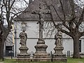 * Nomination Crucifixion group at the Catholic parish church of the Assumption of the Virgin Mary in Lichtenfels --Ermell 06:18, 13 April 2018 (UTC) * Promotion Crosses are sharp enough for Q1. However the bottom of the largest cross might have been sharper, IMO a bit lower f-value would have been better --Michielverbeek 06:52, 13 April 2018 (UTC)