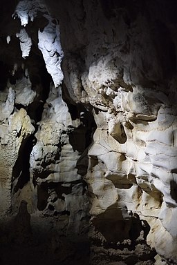 Limestone cave walls in Waitomo Glowworm Cave