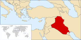 Localização de Mandato Britânico da Mesopotâmia