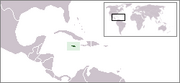 Locator map for Jamaica