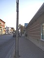 Erie Street, looking South towards Queen Street Downtown Niagara Falls, past the front entrance of the Niagara Falls Transit Terminal.