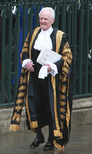 McFall in full state robes (but without wig) in 2023