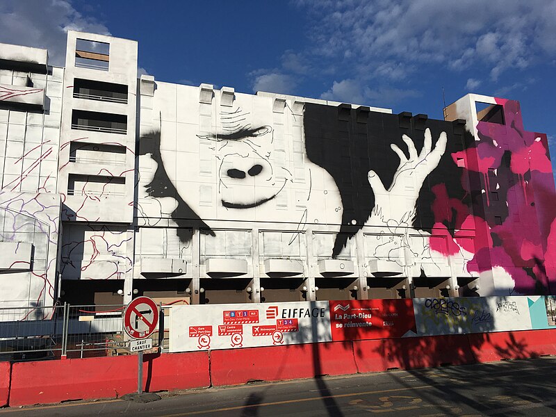 File:Lyon 3e - Boulevard Vivier-Merle, démontage des anciens hôtels 2.jpg