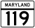 Maryland Route 119 penanda