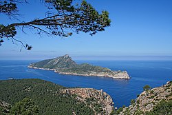 Vue de Sa Dragonera depuis Majorque à proximité