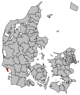 Locatie van gemeente Fanø