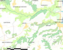 Mapa obce Ardoix