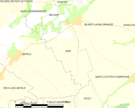 Mapa obce Aire