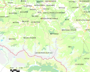 Poziția localității Les Bordes-sur-Lez