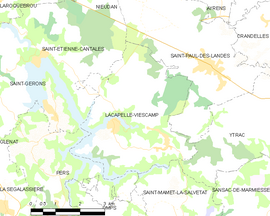Mapa obce Lacapelle-Viescamp