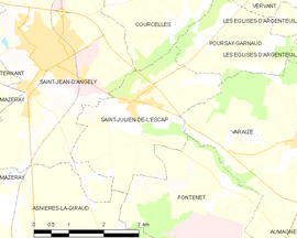 Mapa obce Saint-Julien-de-l’Escap