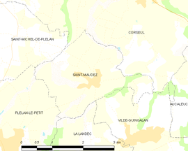 Mapa obce Saint-Maudez