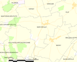 Mapa obce Marchéville