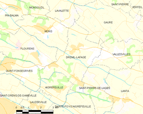 Poziția localității Drémil-Lafage