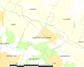 Poziția localității Labastide-Saint-Sernin