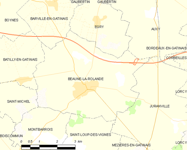 Poziția localității Beaune-la-Rolande