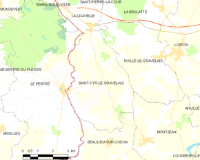 Poziția localității Saint-Cyr-le-Gravelais