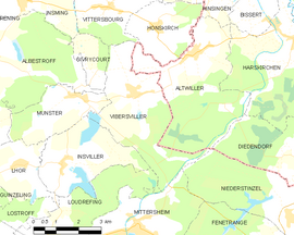 Mapa obce Vibersviller