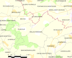 Poziția localității Welles-Pérennes