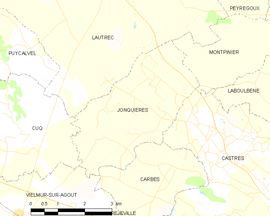 Mapa obce Jonquières