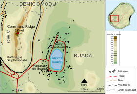 Map of Buada lagoon topo-fr.svg