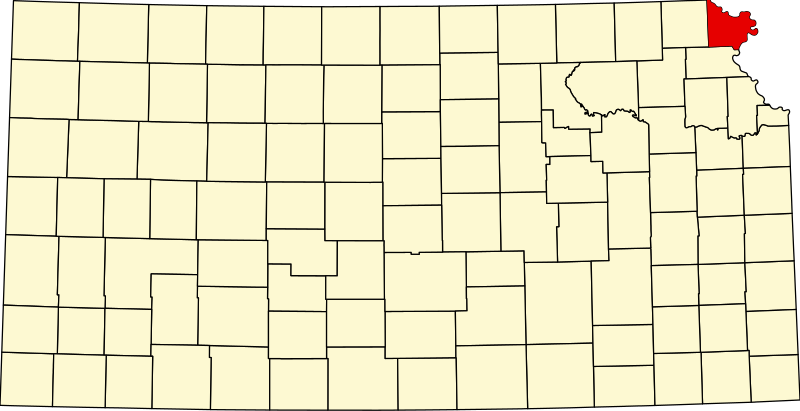 صورة:Map of Kansas highlighting Doniphan County.svg