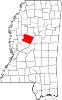 Map of Mississippi highlighting Holmes County Map of Mississippi highlighting Holmes County.svg