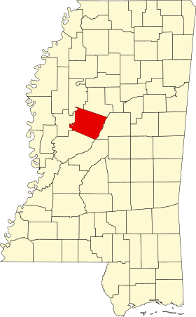 Placering af Holmes County (Holmes County)