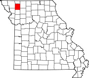 Map of Missouri highlighting Gentry County.svg