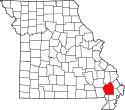 Map of Missouri highlighting Stoddard County.svg