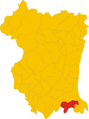 Map of comune of Sesto al Reghena (province of Pordenone, region Friuli-Venezia Giulia, Italy).svg