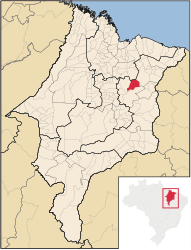 Location of the municipality in the state of Maranhão