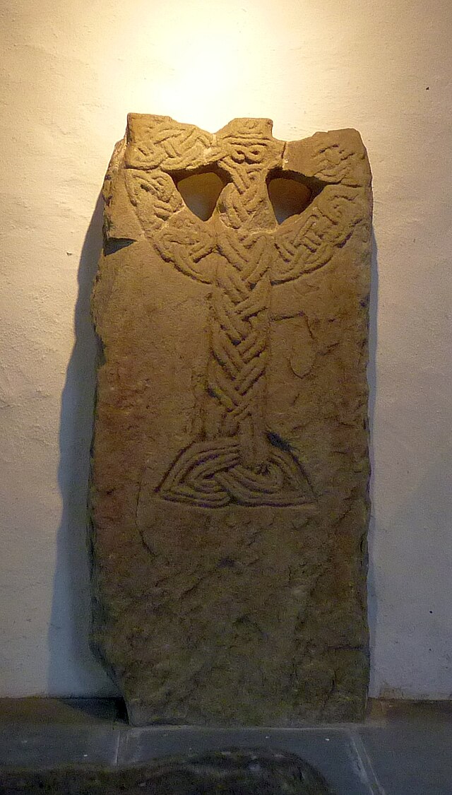 15 stones. Margam Stones Museum. Cross Slab.