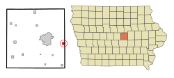 Marshall County Iowa Incorporated and Unincorporated areas Le Grand Highlighted.svg