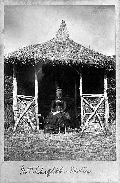 File:Mary Scharlieb, Elstree, in summer house. Wellcome L0025156.jpg