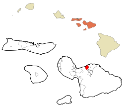 Location in Maui County and the state of Hawaii