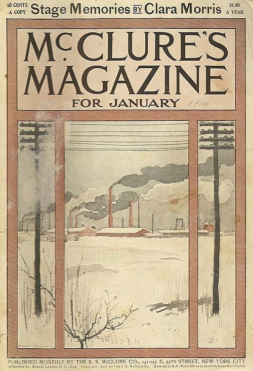 McClure's (cover, January 1901) published many early muckraker articles.