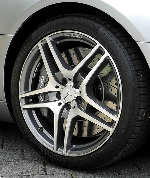 Continental tires on a Mercedes-Benz SLS AMG